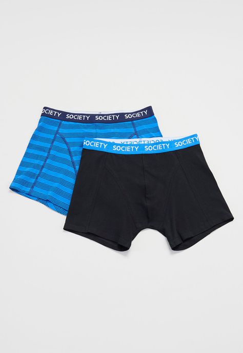 Bóxer Hombre Bipack Mix Líneas Azul/Negro Corona-0