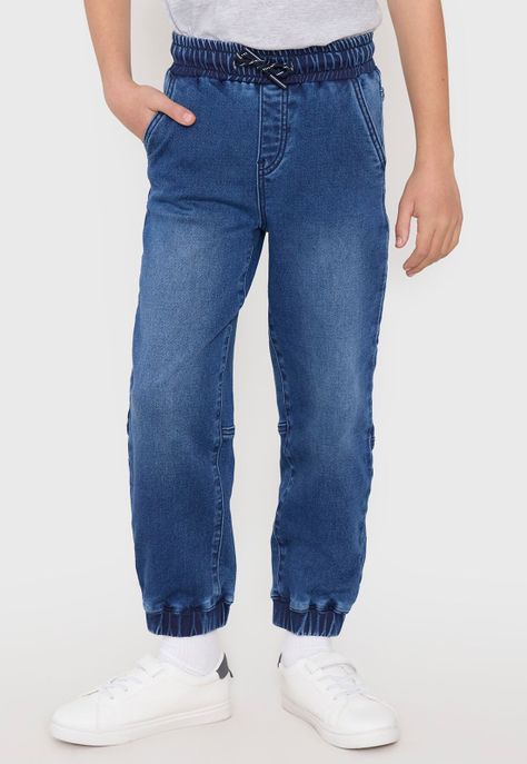 Jeans Niño Kids Jogger Azul Oscuro Corona-1
