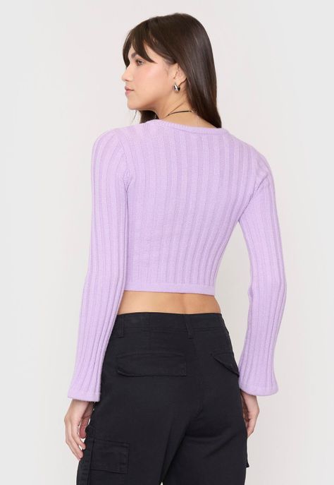 Sweater Mujer Round Neck Lila Corona-1