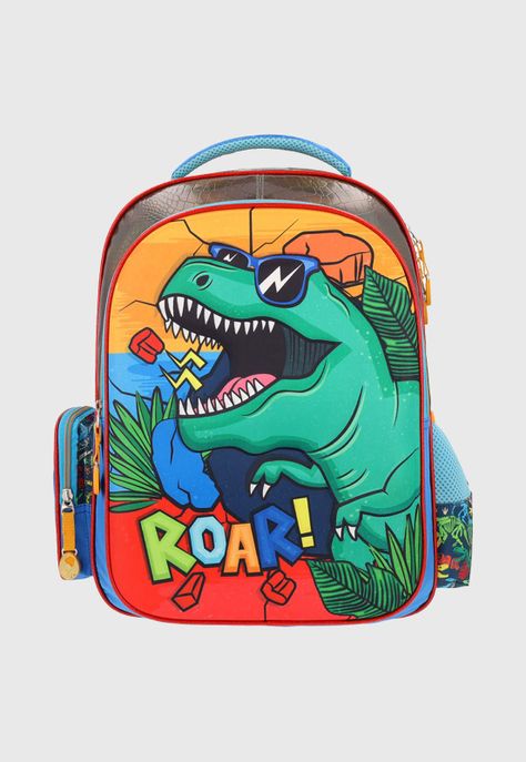 Mochila Keepack Dinosaurio Verde Corona-0