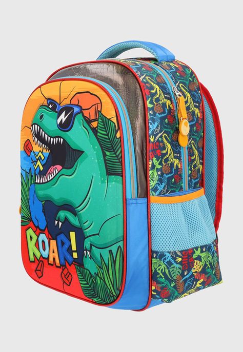 Mochila Keepack Dinosaurio Verde Corona-1