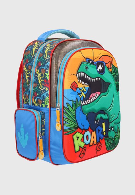 Mochila Keepack Dinosaurio Verde Corona-2