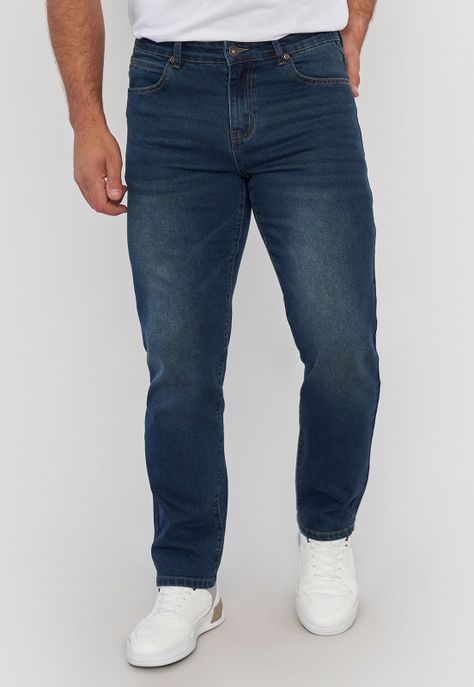 Jeans Hombre Straight Fit Azul Clásico Corona-1