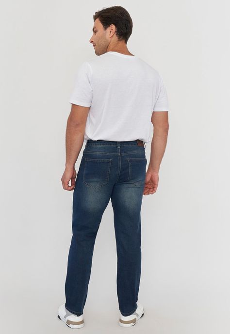 Jeans Hombre Straight Fit Azul Clásico Corona-2