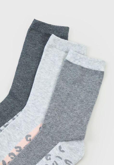 Calcetines Mujer Tripack Largos Mix Gris Corona-1