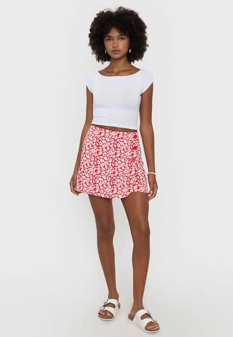 Skort Mujer Lino Lazo Lateral Rosado Corona-0
