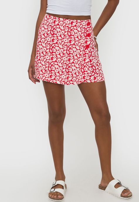 Skort Mujer Lino Lazo Lateral Rosado Corona-1