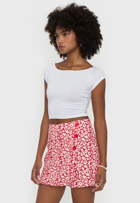 Skort Mujer Lino Lazo Lateral Rosado Corona-3