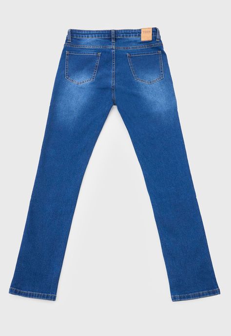 Jeans Niño Teens 5 Bolsillos Azul Oscuro Corona-1