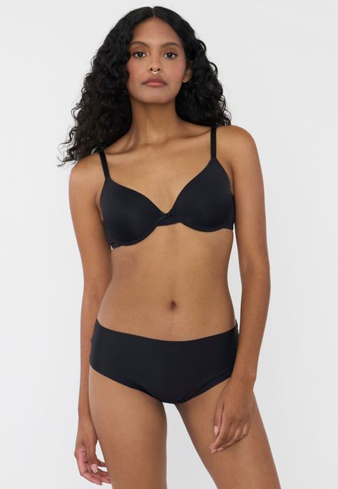 Pantaleta Mujer Microfibra Lisa Negro Corona-0