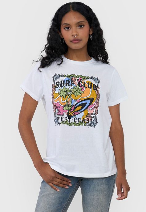 Polera Mujer Fun Regular Color Blanco Corona-0