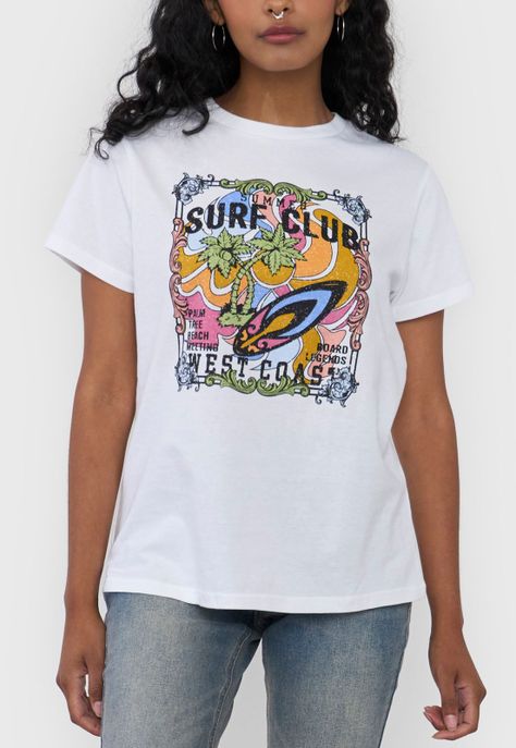 Polera Mujer Fun Regular Color Blanco Corona-2