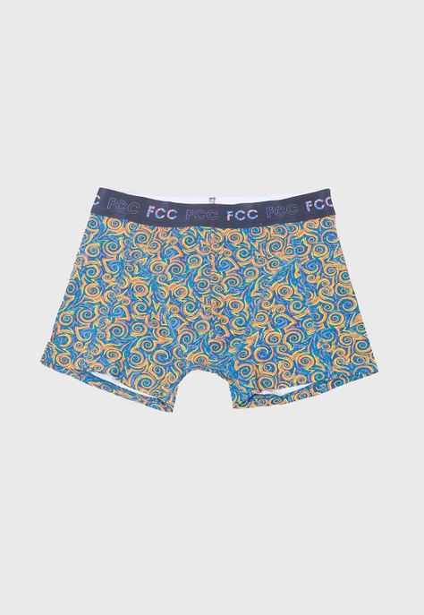 Bóxer Hombre Bipack Mix Print Azul Corona-3