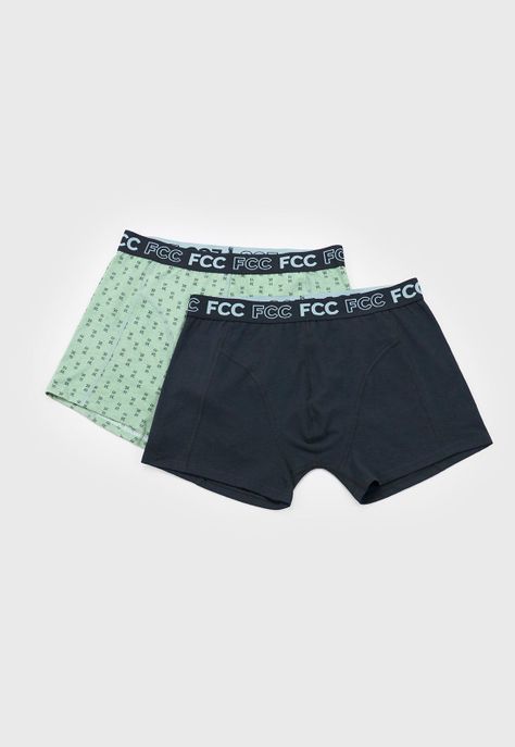 Boxer Hombre Print Bipack Verde Corona-0