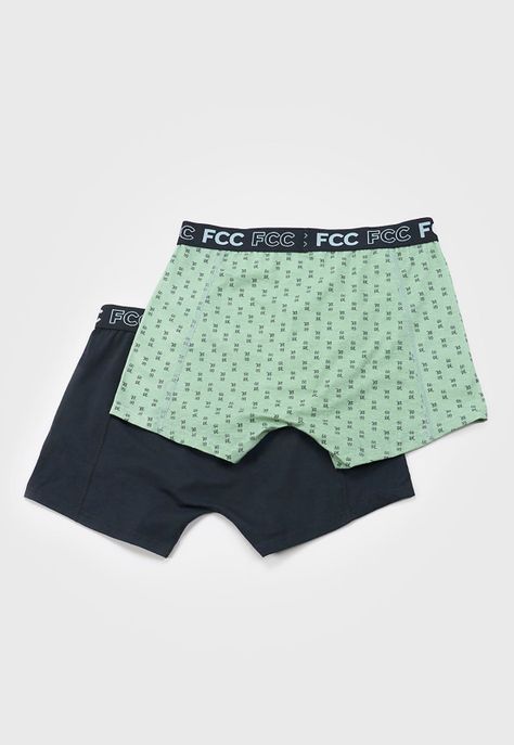 Boxer Hombre Print Bipack Verde Corona-1