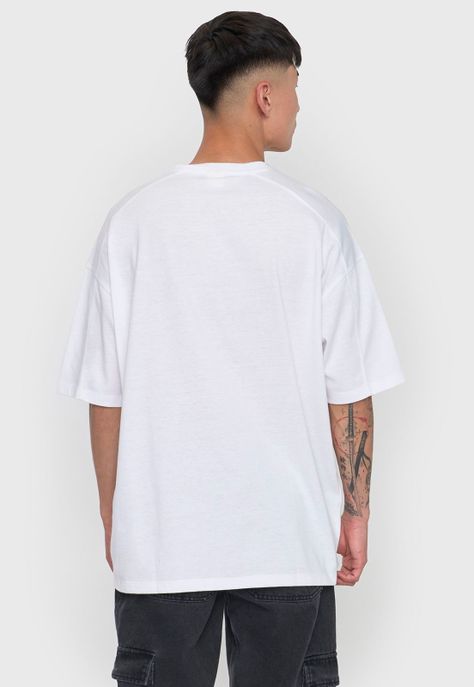 Polera Hombre Bordado Urbana Blanco Corona-1