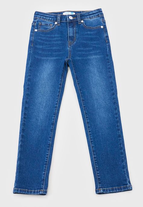 Jeans Niño Kids 5 Bolsillos Azul Oscuro Corona-0