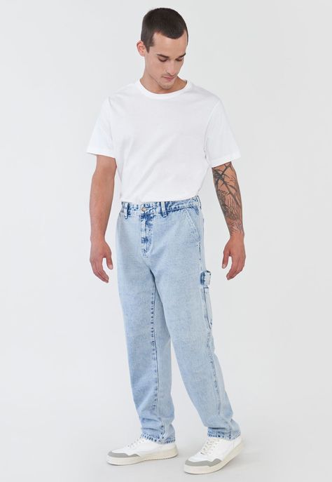Jeans Hombre Carpenter Azul Claro Corona-3