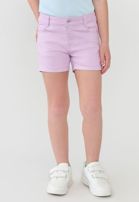 Short Niña Kids Denim Color Lila Corona-1