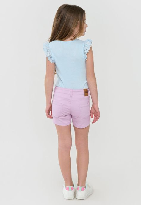 Short Niña Kids Denim Color Lila Corona-2