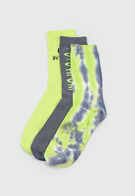 Calcetines Hombre Print Tripack Verde Corona-0