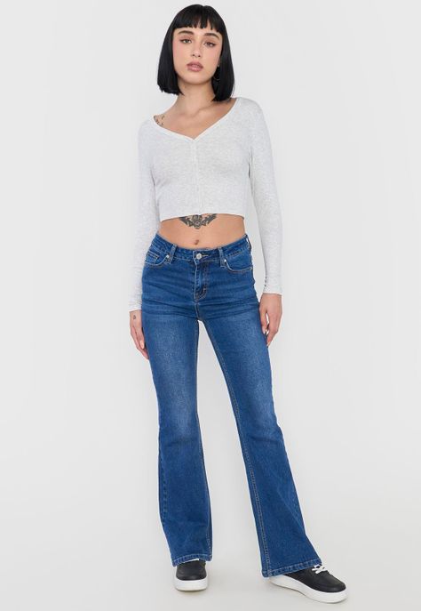 Polera Mujer Manga Larga Broches Gris Corona-3