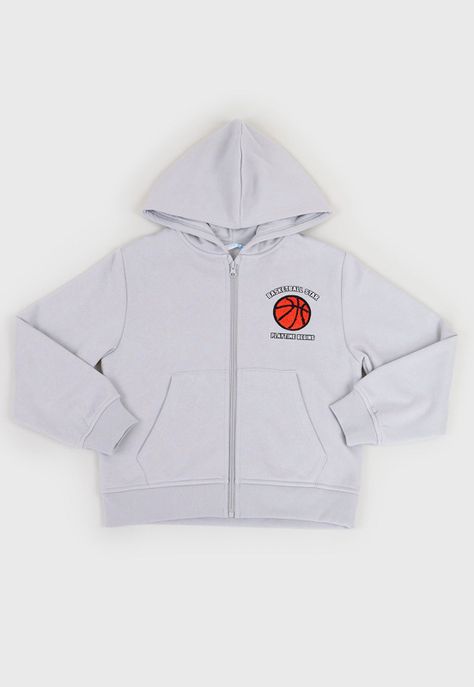Poleron Niño Kids Zipper Gris Corona-0