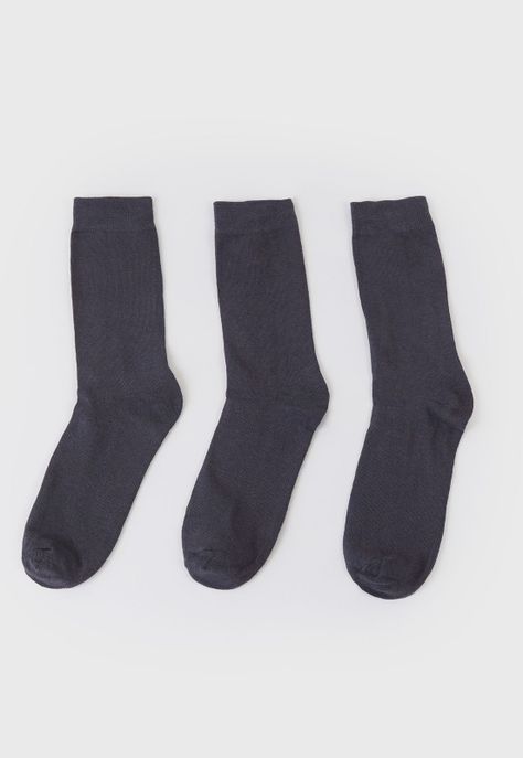 Calcetines Hombre Tripack Charco Liso Corona-2