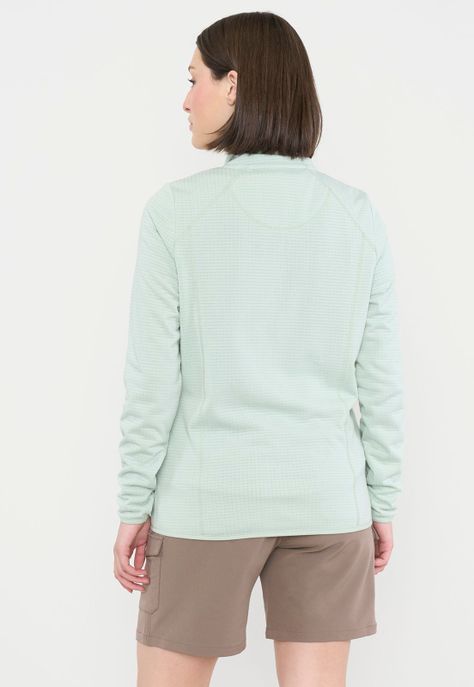 Polerón Outdoor Mujer Texturizado Verde Agua Corona-1