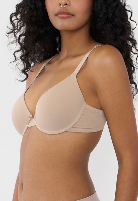 Sostén Mujer Básico Microfibra Copa B Beige Corona-2