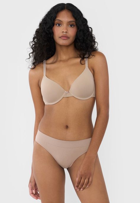 Sostén Mujer Básico Microfibra Copa B Beige Corona-3