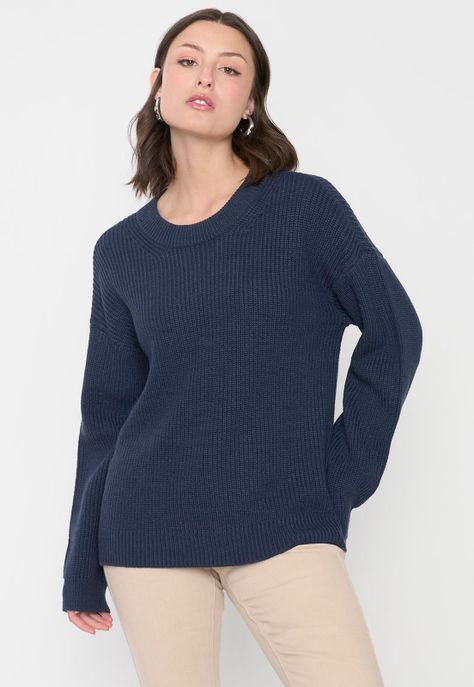 Sweater Mujer Navy Corona-0