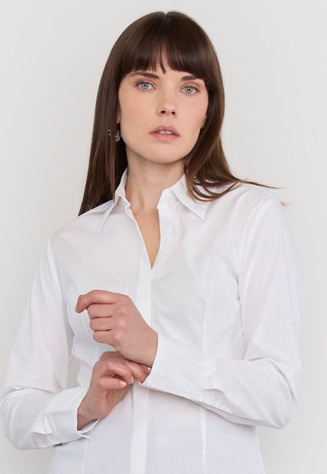 Blusa Mujer Popelina Corset Blanco Corona-2