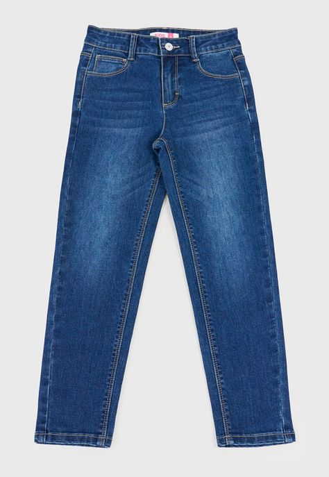 Jeans Niña Kids Skinny Color Azul Oscuro Corona-0