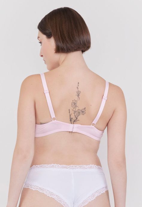 Sostén Mujer Bipack Liso Copa B Blanco Rosado Corona-1