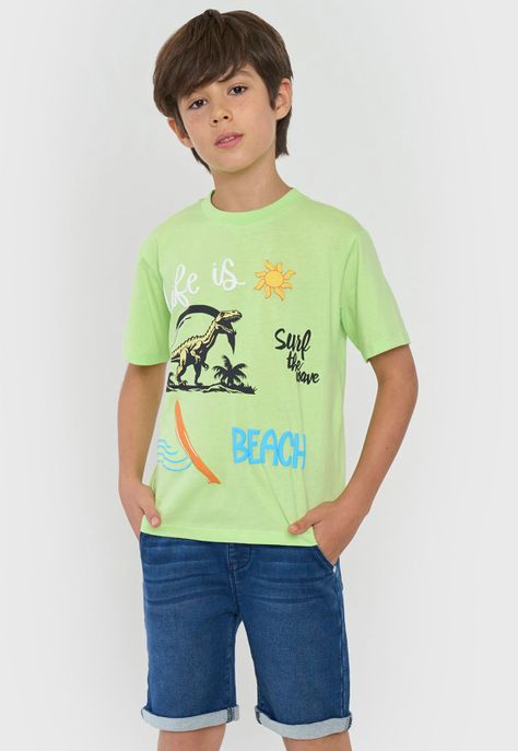 Polera Niño Kids Core Verde Corona-0