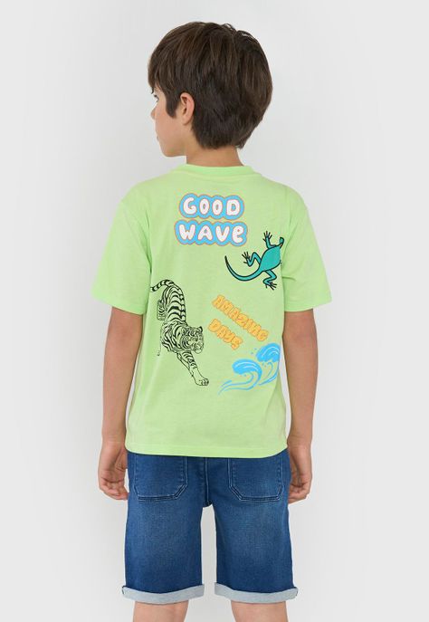 Polera Niño Kids Core Verde Corona-1