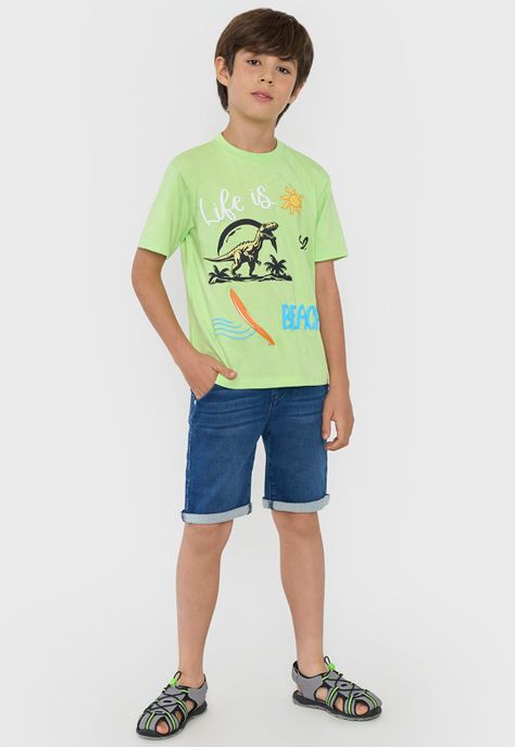 Polera Niño Kids Core Verde Corona-3