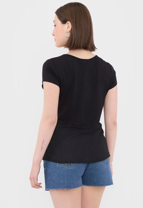 Polera Mujer Viscosa Negro Fantastique Corona-1