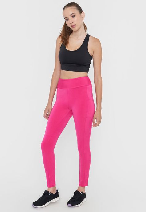 Calza Mujer Deportiva Pitillo Color Fucsia Corona-0