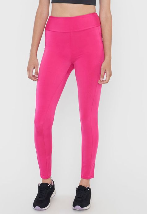 Calza Mujer Deportiva Pitillo Color Fucsia Corona-1