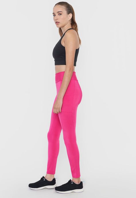 Calza Mujer Deportiva Pitillo Color Fucsia Corona-3