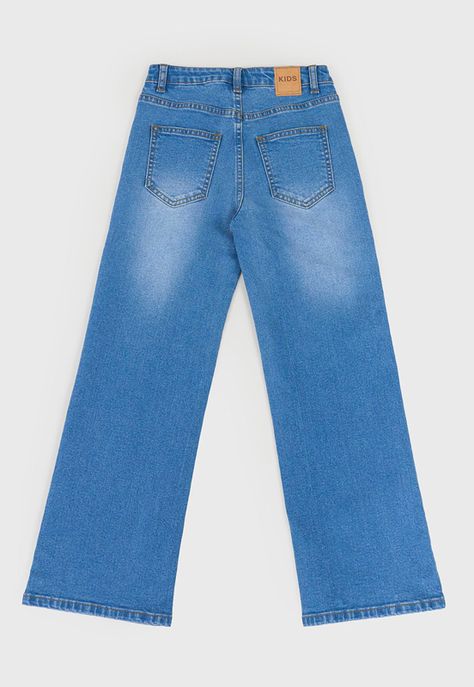 Jeans Niña Kids Wide Leg Color Azul Medio Corona-1