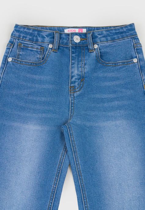 Jeans Niña Kids Wide Leg Color Azul Medio Corona-2