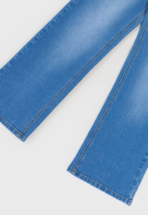 Jeans Niña Kids Wide Leg Color Azul Medio Corona-3