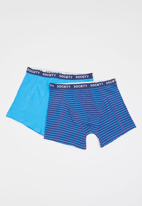 Bóxer Hombre Bipack Print Líneas Azul Corona-0