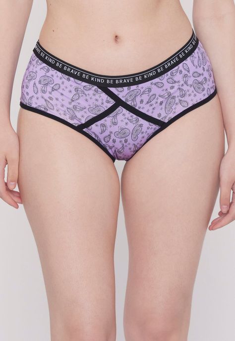 Boyshort Mujer Microfibra Lila Paisley Corona-0