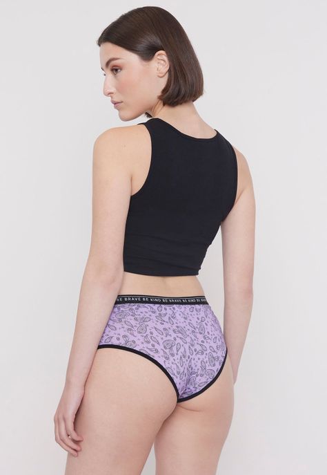 Boyshort Mujer Microfibra Lila Paisley Corona-1