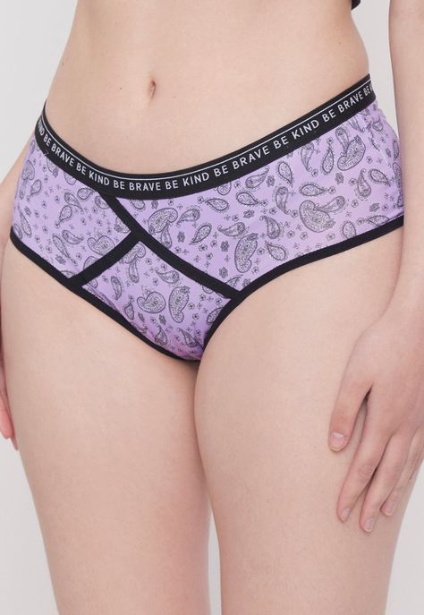 Boyshort Mujer Microfibra Lila Paisley Corona-2