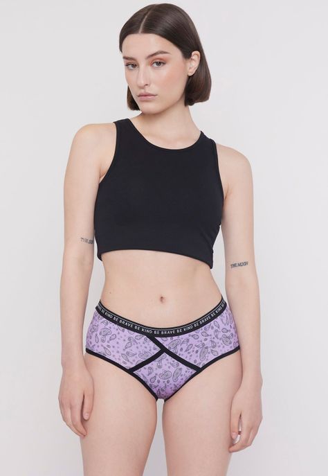 Boyshort Mujer Microfibra Lila Paisley Corona-3